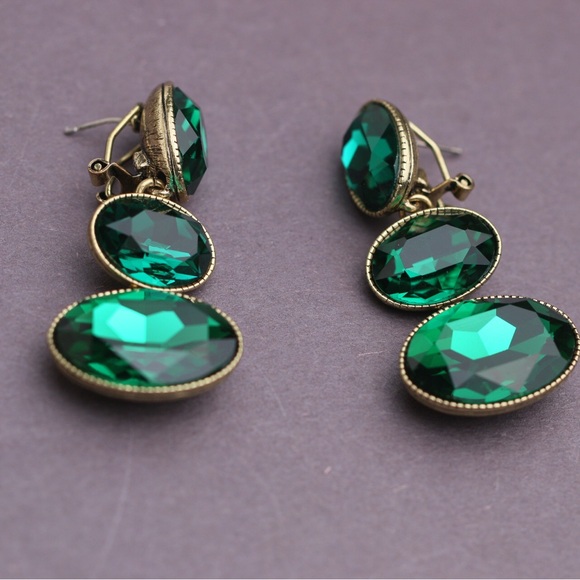 Heidi Daus Jewelry - Heidi Daus Green Gem Earrings